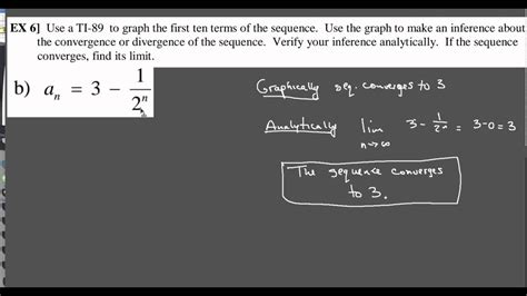 Ch 9-1 Determine Convergence or Divergence of Sequence (Ex 6-7) - YouTube