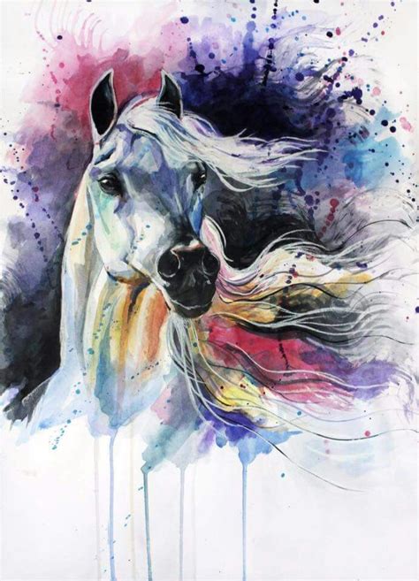 Pin de Erica en CABALLOS | Acuarela caballo, Pinturas de caballos, Pinturas de animales