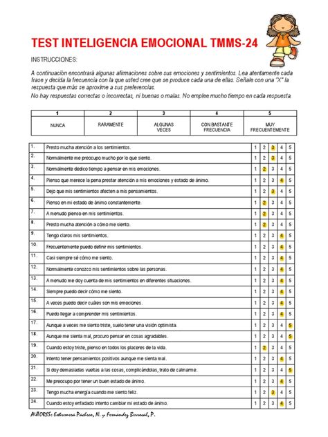 Test de Inteligencia Emocional (1) | Inteligencia emocional | Las ...