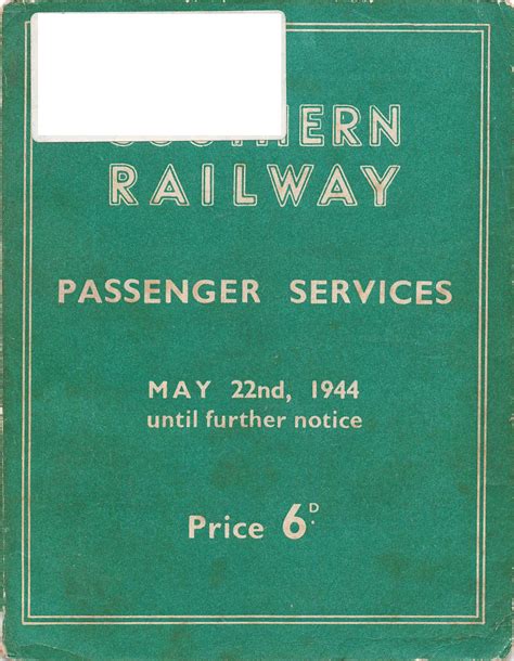 Southern Railway 1944-05 [Great Britain] – Timetable World