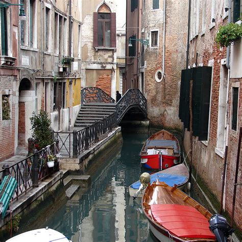 Gorgeous Venice Canal With Boats by R J Mcdiarmid