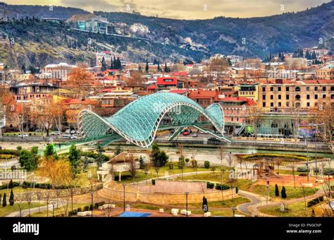 Bridge of Peace in Tbilisi, Georgia Stock Photo - Alamy