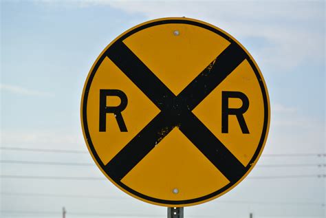 Street Sign Railroad Crossing Free Stock Photo - Public Domain Pictures