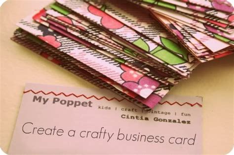 My Poppet - wear play give: How to: Create a Crafty Business Card | Crafty business cards, Craft ...