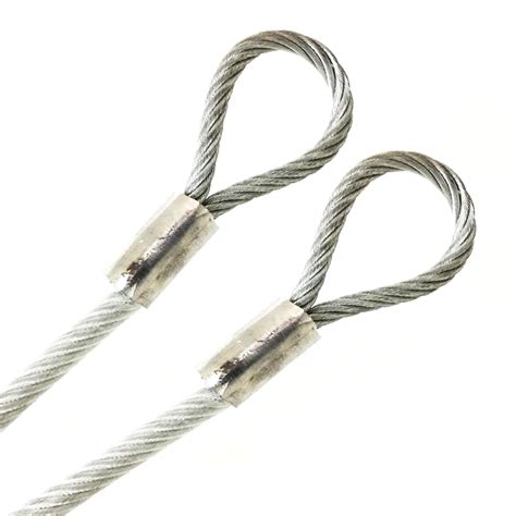 3 feet, Clear PSI 7x19 Braids Flexible Multi-Purpose DIY Outdoor Safety Guide Wire Rope 3/16 ...