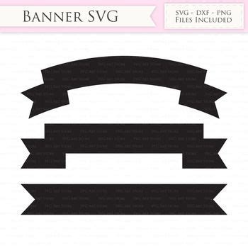 Scroll Svg Banner #15 SVG Dxf Cut Files For Silhouette Banner Clipart Label Svg Ribbon Svg ...