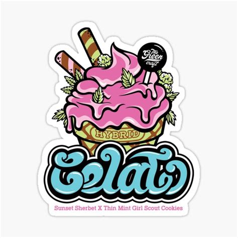 "GELATO" Sticker for Sale by greencraft420 | Redbubble