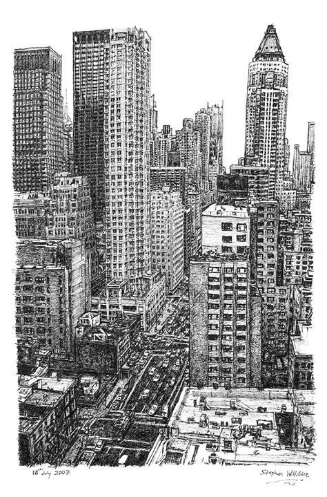 Drawings ofNew York street scene - City Art