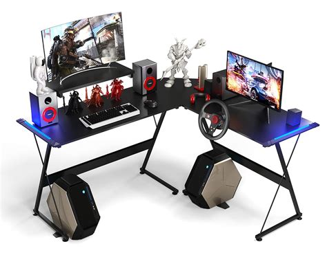 Buy L Shaped Desk,Gaming Desk,Computer Desk,Gaming Table,Gaming Desk with Led Lights,RGB Desk ...