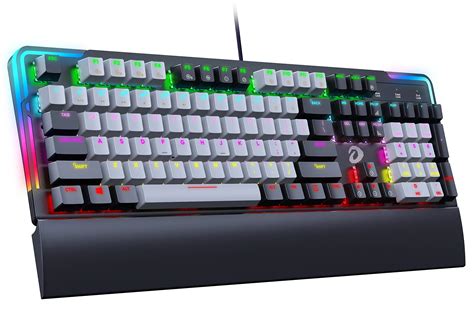 Buy DAREU RGB Full Size Mechanical Gaming Keyboard, Blue Switches Rainbow Blacklit Keyboard with ...