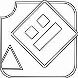Geometry Dash Wave Coloring Pages sketch template