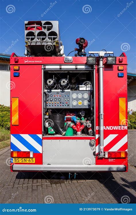 Fire Truck Interior Equipment View. Rotterdam, the Netherlands - September 8, 2019 Editorial ...