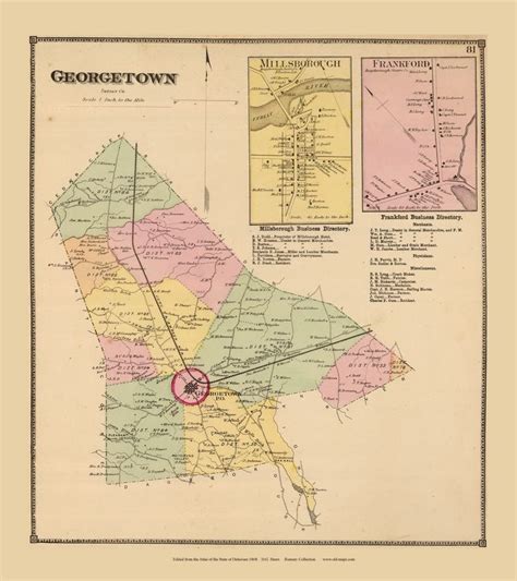 Georgetown Delaware Millsborough and Frankford Villages 1868 - Etsy ...