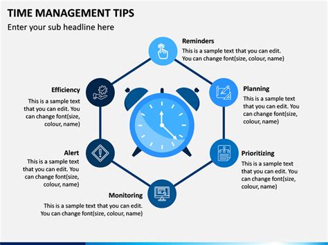 Time Management Tips PowerPoint and Google Slides Template - PPT Slides