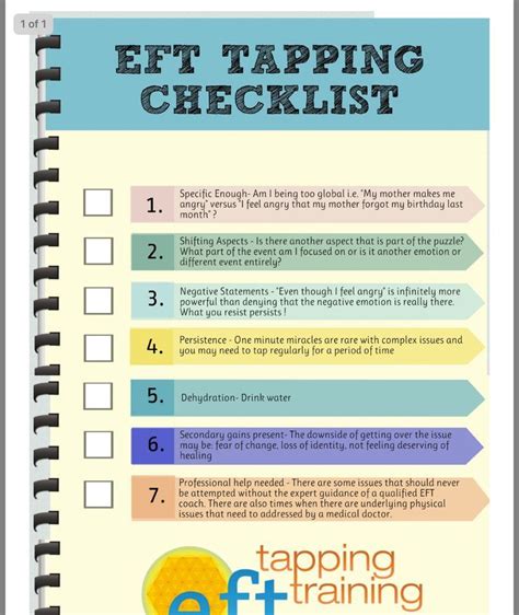 Tapping checklist | Emotional freedom technique, Emotional freedom, Eft tapping