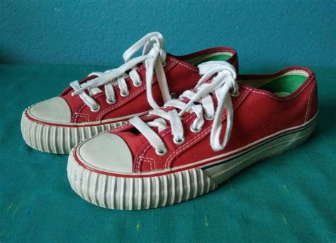 Vintage PF Flyers low top sneakers red canvas men's size