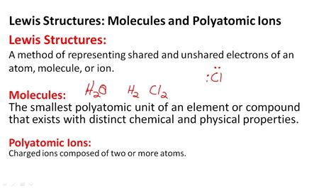 Molecules and Polyatomic Ions - YouTube