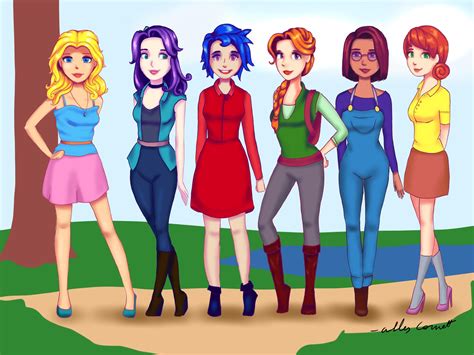 Fan art I made of the bachelorettes of Stardew Valley! : r/StardewValley