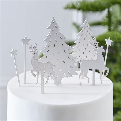 Woodland Scene Wooden Christmas Cake Topper | Ginger Ray