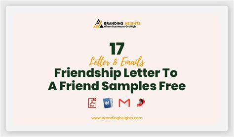 17 Friendship Letter To A Friend Samples Free