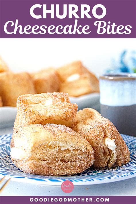 Churro Cheesecake Bites - Easy Puff Pastry Dessert Recipe! - Goodie Godmother