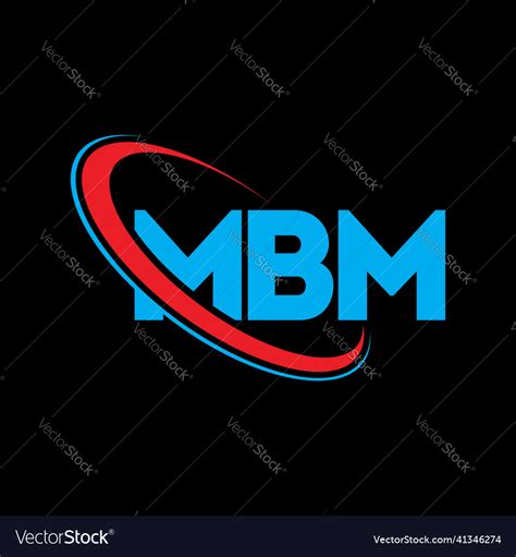 Mbm logo letter letter logo design Royalty Free Vector Image