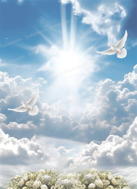 Memorial Dove Clouds AI Art Christian Funeral White Blue - Etsy UK