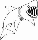 Basking Shark Isolated Coloring Page For Kids 42977646 Vector Art At  sketch template
