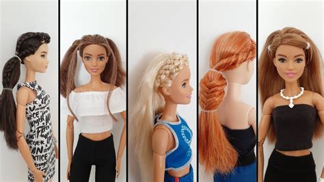 6 Easy and Cute Barbie Hairstyles🎀💕 - YouTube