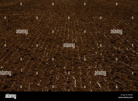 views to the ploughed field background Stock Photo - Alamy