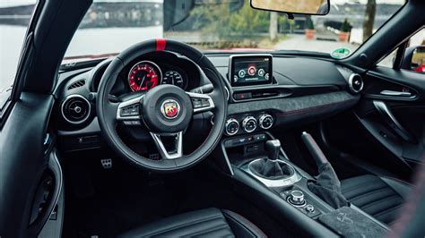 Abarth 124 Spider Interior Layout & Technology | Top Gear