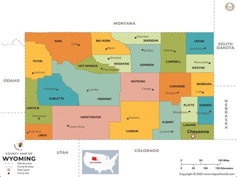 Wyoming County Map | Wyoming Counties