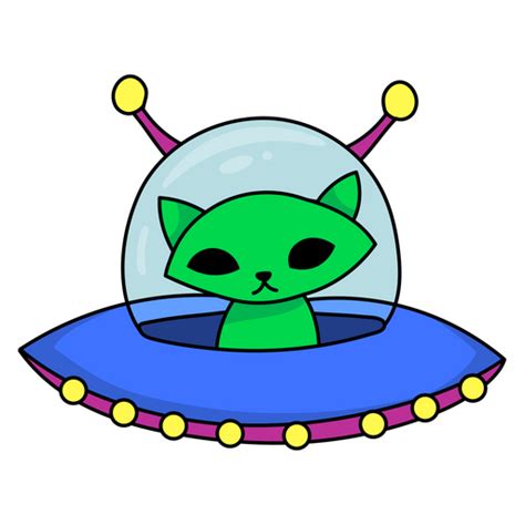 Green Alien Cat Sticker - Sticker Mania