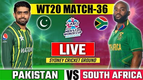 live pakistan vs south africa t20 world cup match-36 | live score world ...