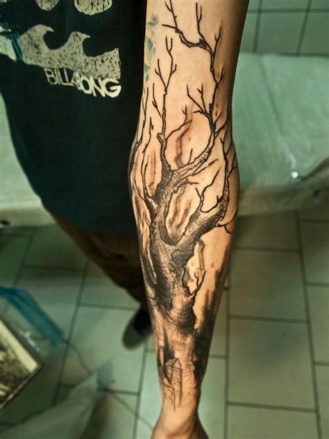 Old dry tree forearm tattoo - Forearm Tattoos | Tree tattoo designs ...