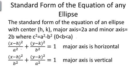 Standard Form of the Equation of any Ellipse - Overview ( Video ) | Calculus | CK-12 Foundation