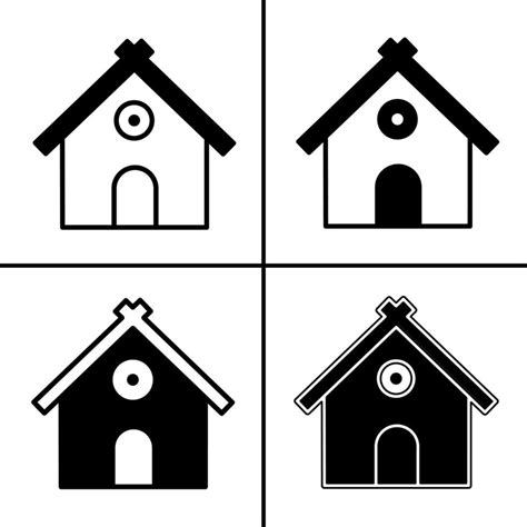 Vector black and white illustration of house icon for business. Stock vector design. 36233104 ...