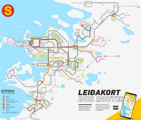 Reykjavík bus map - Ontheworldmap.com