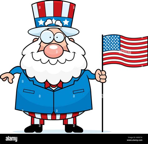 A cartoon illustration of a patriotic man with an American flag Stock Vector Image & Art - Alamy