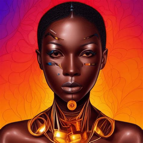 Melanin Art High Definition Brown Skin Futuristic Digital Art ...