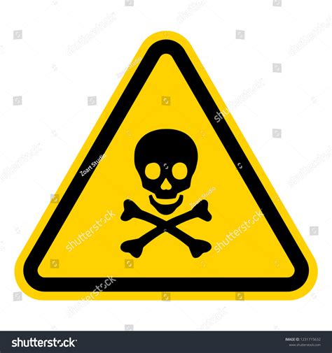 Skull Bones Warning Sign Stock Vector (Royalty Free) 1231715632 ...