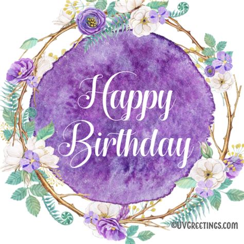 Happy Birthday! in 2020 | Purple happy birthday, Happy birthday ...