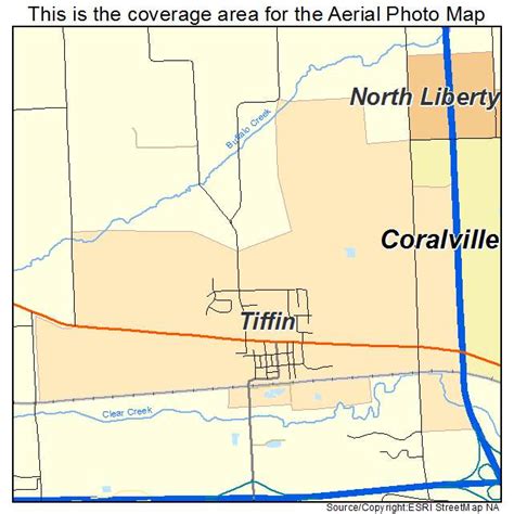 Aerial Photography Map of Tiffin, IA Iowa