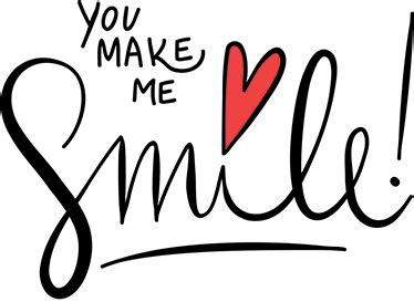 You make me smile text wall decal - TenStickers