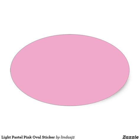 Light Pastel Pink Oval Sticker