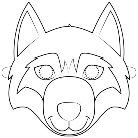 Wolf Mask coloring page | Free Printable Coloring Pages