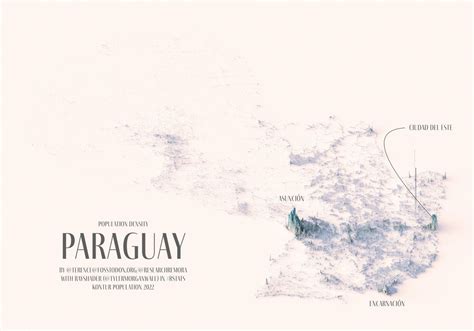 Population density map of Paraguay. by... - Maps on the Web