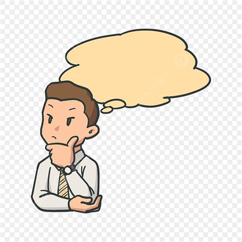 Character Thinking PNG Transparent, Free Cartoon Character Thinking, Thinking Clipart, Scientist ...