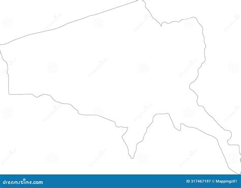 Tete Mozambique Outline Map Stock Vector - Illustration of area, vector ...