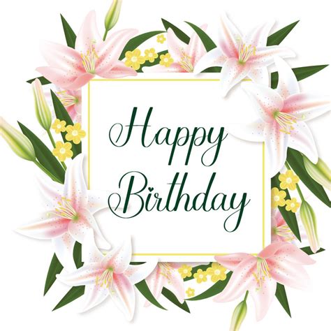 25+ Happy Birthday Lily Flowers Images